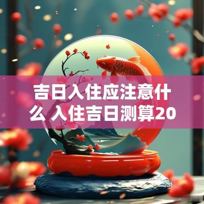吉日入住应注意什么 入住吉日测算2025年