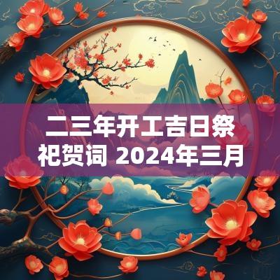 二三年开工吉日祭祀贺词 2026年三月份祭祀吉日