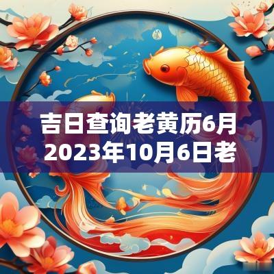 吉日查询老黄历6月 2025年10月6日老黄历黄道吉日查询