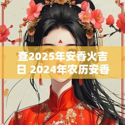 查2025年安香火吉日 2025年农历安香火最佳吉日
