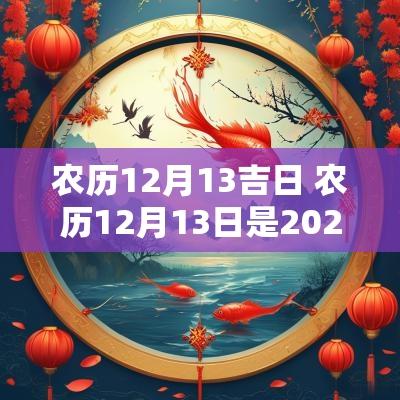 农历12月13吉日 农历12月13日是2025阳历几月几号