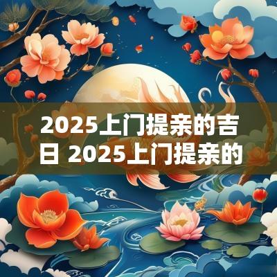 2025上门提亲的吉日 2025上门提亲的吉日有哪几天