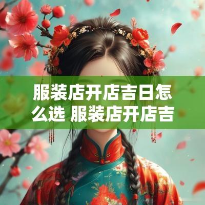 服装店开店吉日怎么选 服装店开店吉日怎么选择