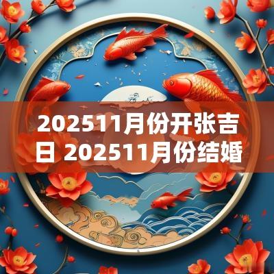 202511月份开张吉日 202511月份结婚黄道吉日