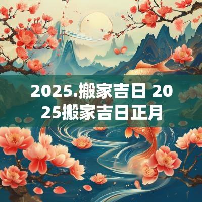 2025.搬家吉日 2025搬家吉日正月