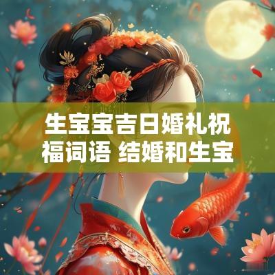 生宝宝吉日婚礼祝福词语 结婚和生宝宝祝福语