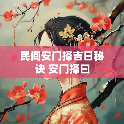 民间安门择吉日秘诀 安门择曰