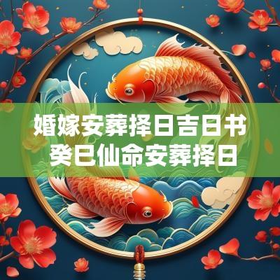 婚嫁安葬择日吉日书 癸巳仙命安葬择日吉日