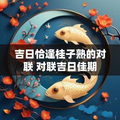 吉日恰逢桂子熟的对联 对联吉日佳期