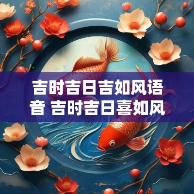 吉时吉日吉如风语音 吉时吉日喜如风歌词
