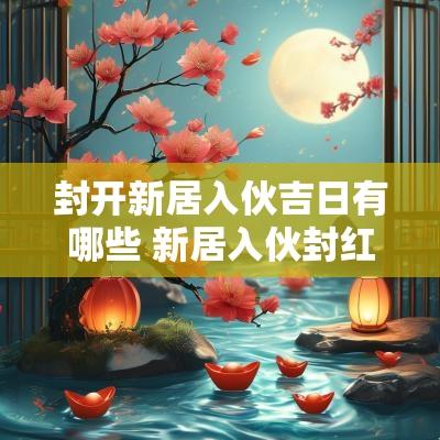 封开新居入伙吉日有哪些 新居入伙封红包的吉利数字