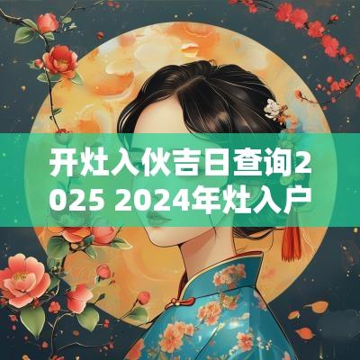 开灶入伙吉日查询2025 2025年灶入户最佳日期