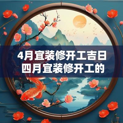 4月宜装修开工吉日 四月宜装修开工的日子