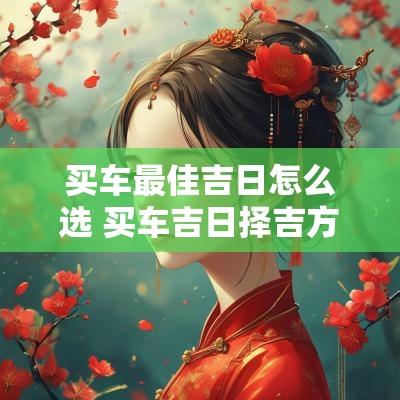 买车最佳吉日怎么选 买车吉日择吉方法