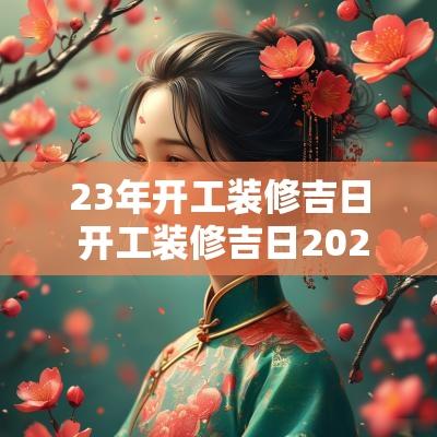 23年开工装修吉日 开工装修吉日2025年开工黄道吉日