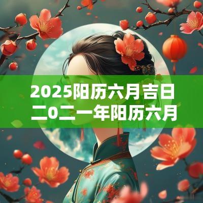 2025阳历六月吉日 二0二一年阳历六月黄道吉日