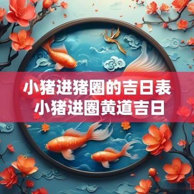 小猪进猪圈的吉日表 小猪进圈黄道吉日