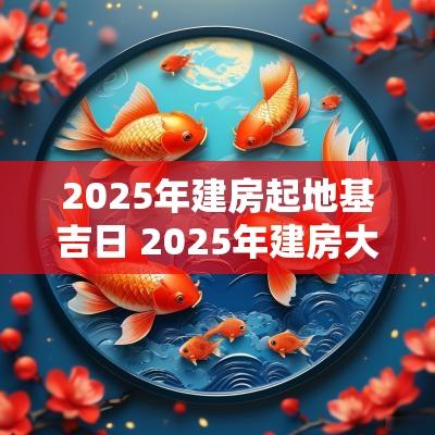 2025年建房起地基吉日 2025年建房大利方位