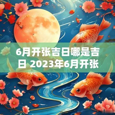 6月开张吉日哪是吉日 2025年6月开张黄道吉日