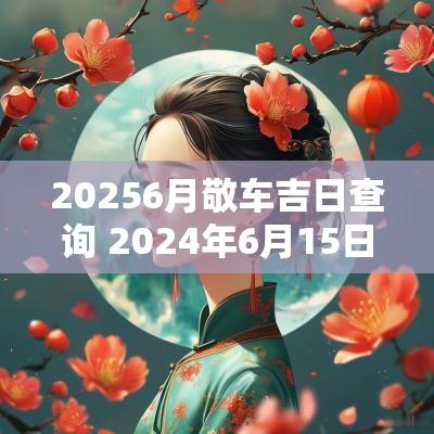 20256月敬车吉日查询 2025年6月15日吉时查询