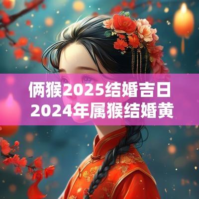 俩猴2025结婚吉日 2025年属猴结婚黄道吉日