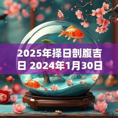 2025年择日剖腹吉日 2025年1月30日剖腹产吉时
