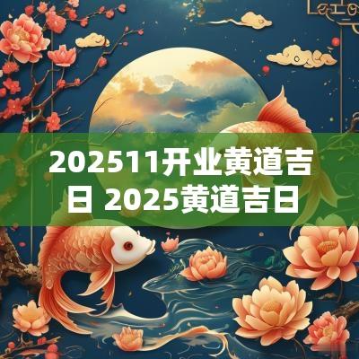 202511开业黄道吉日 2025黄道吉日