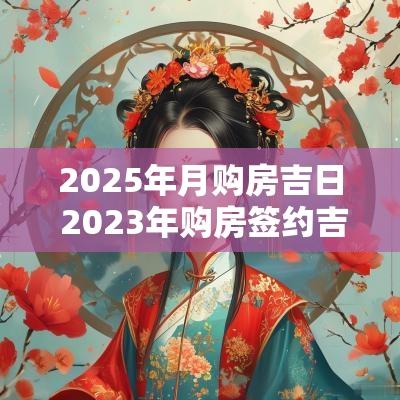 2025年月购房吉日 2025年购房签约吉日