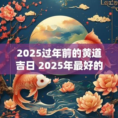2025过年前的黄道吉日 2025年最好的黄道吉日