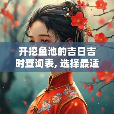 开挖鱼池的吉日吉时查询表, 选择最适合的时间开展鱼池建设