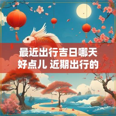 最近出行吉日哪天好点儿 近期出行的吉日有哪几天