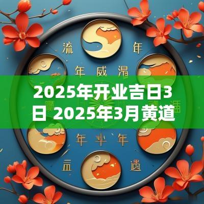 2025年开业吉日3日 2025年3月黄道吉日一览表 2025年开业吉日3日 2025年3月黄道吉日一览表