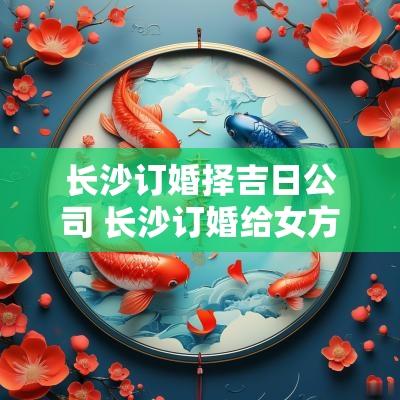 长沙订婚择吉日公司 长沙订婚给女方多少钱