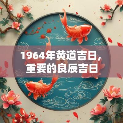 1964年黄道吉日, 重要的良辰吉日