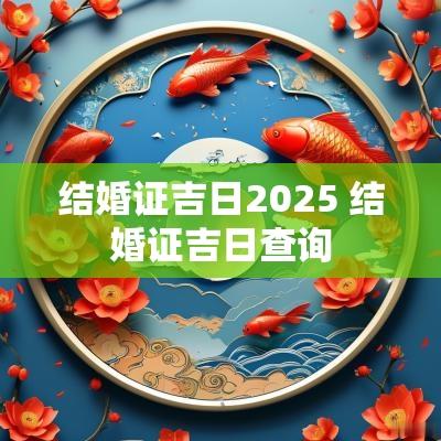 结婚证吉日2025 结婚证吉日查询