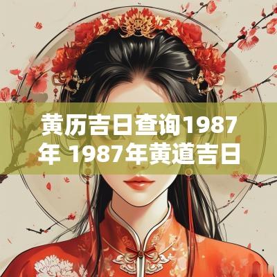黄历吉日查询1987年 1987年黄道吉日查询