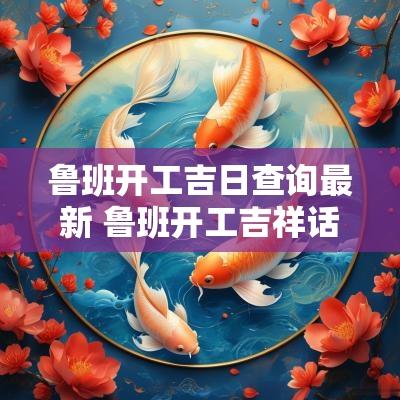 鲁班开工吉日查询最新 鲁班开工吉祥话