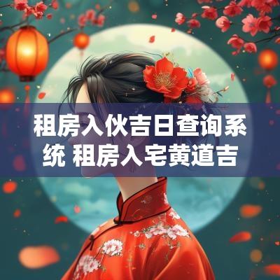 租房入伙吉日查询系统 租房入宅黄道吉日