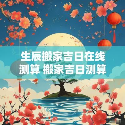 生辰搬家吉日在线测算 搬家吉日测算9月份