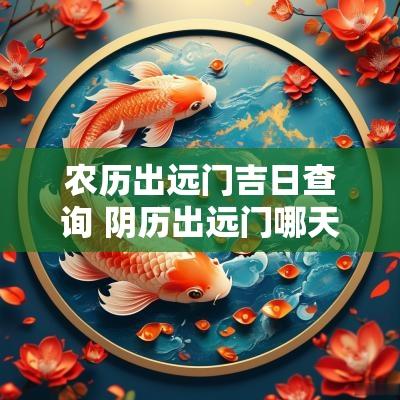 农历出远门吉日查询 阴历出远门哪天日子最吉利