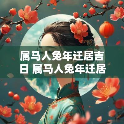 属马人蛇年迁居吉日 属马人蛇年迁居吉日有哪些