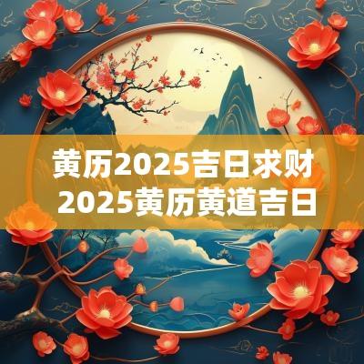 黄历2025吉日求财 2025黄历黄道吉日一览表