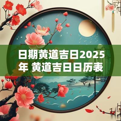 日期黄道吉日2025年 黄道吉日日历表2025年