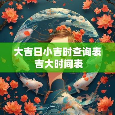 大吉日小吉时查询表 吉大时间表 大吉日小吉时查询表 吉大时间表