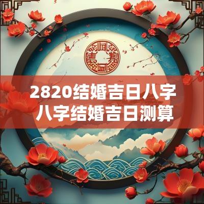 2820结婚吉日八字 八字结婚吉日测算