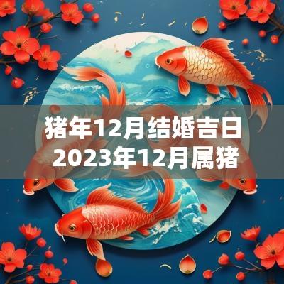 猪年12月结婚吉日 2025年12月属猪结婚的黄道吉日