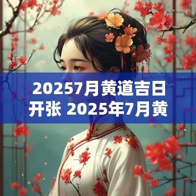 20257月黄道吉日开张 2025年7月黄道吉日