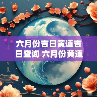 六月份吉日黄道吉日查询 六月份黄道吉日查询2025