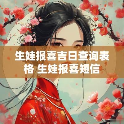 生娃报喜吉日查询表格 生娃报喜短信