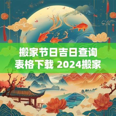 搬家节日吉日查询表格下载 2025搬家最佳吉日查询